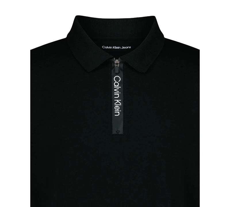 Calvin Klein Boys 8-20 Front Quarter Zip Polo T-Shirt