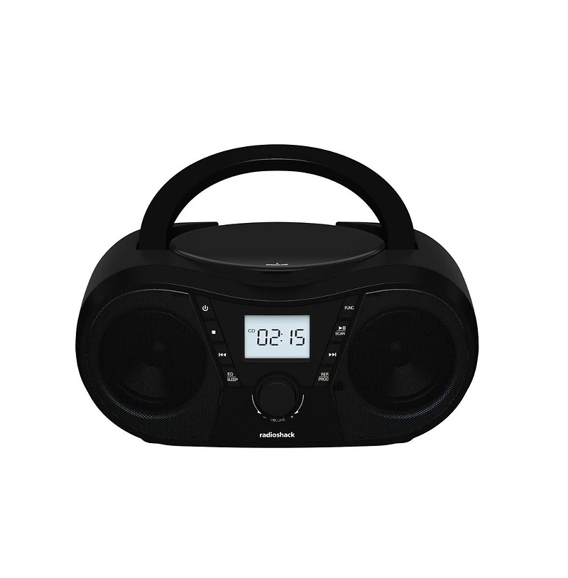 RadioShack Portable Cd Player Boombox, Bluetooth, Fm Radio, Usb & Aux, Remote Control 1402010