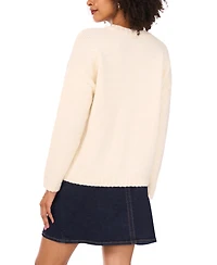 Vince Camuto Women's Leopard Print Long Sleeve Sweater