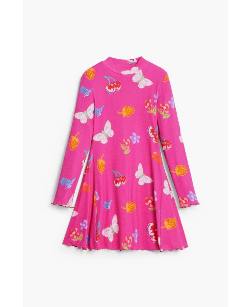 Desigual Girls's Ribbed skater dress shapes