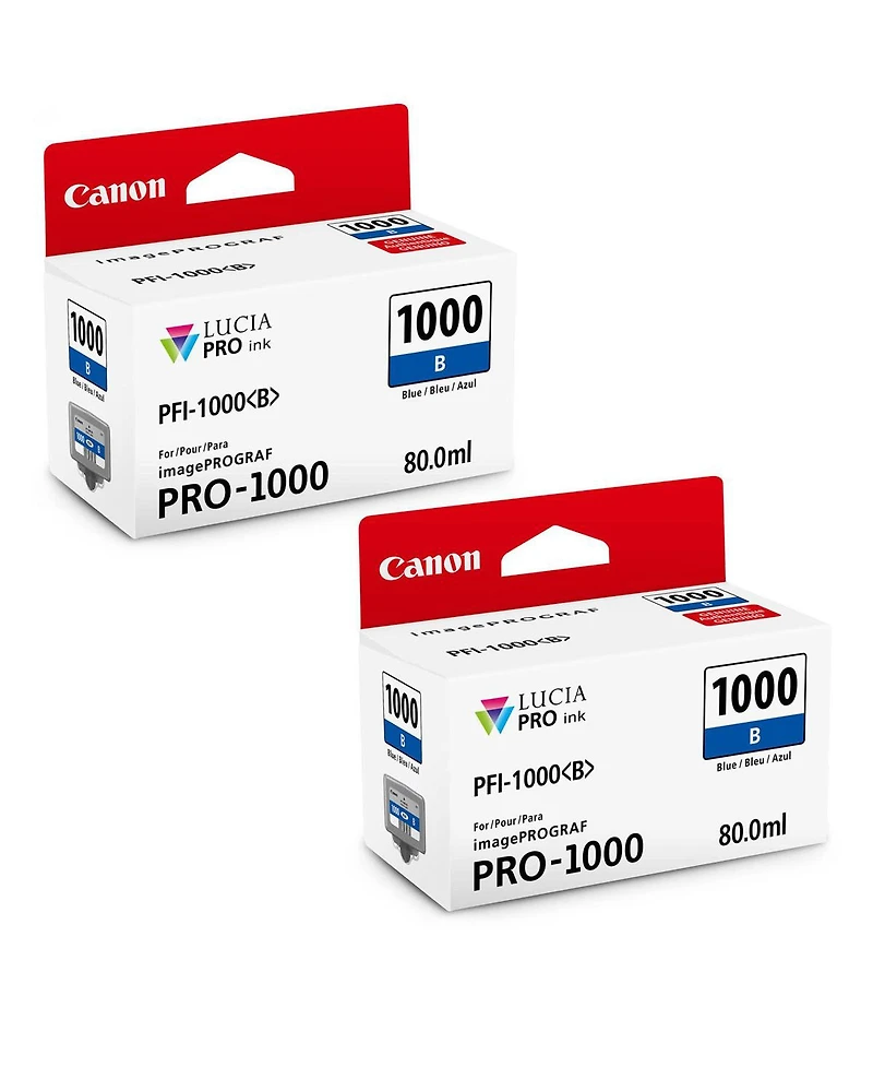 Canon 2 Pack Pfi-1000B Blue Lucia Pro ink for imagePROGRAF Pro-1000
