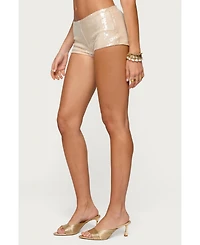 Edikted Women's Roxey Sequin Micro Shorts