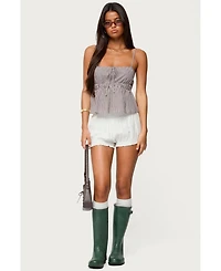Edikted Women's Zahara Gingham Babydoll Top