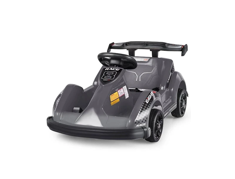 6V Kids Ride-On Go Cart with Remote Control & Safety Belt – Black