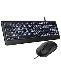 Delton KB20 Big Button Computer Keyboard and Mouse Combo