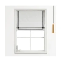 Shadisfy Cordless Pull Down 100% Blackout Roman Shade with Ribbon Border 30"x64"