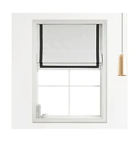 Shadisfy Cordless Pull Down 100% Blackout Roman Shade with Ribbon Border 30"x64"