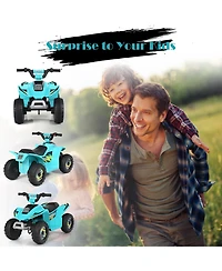 6V Kids Electric Atv 4-Wheel Ride-On Toy – Blue