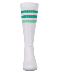 Memoi Little Girls TwoTone Varsity Stripe Knee High Socks
