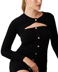 Guess Women's Daphne Detachable Shrug Long Sleeve Dress