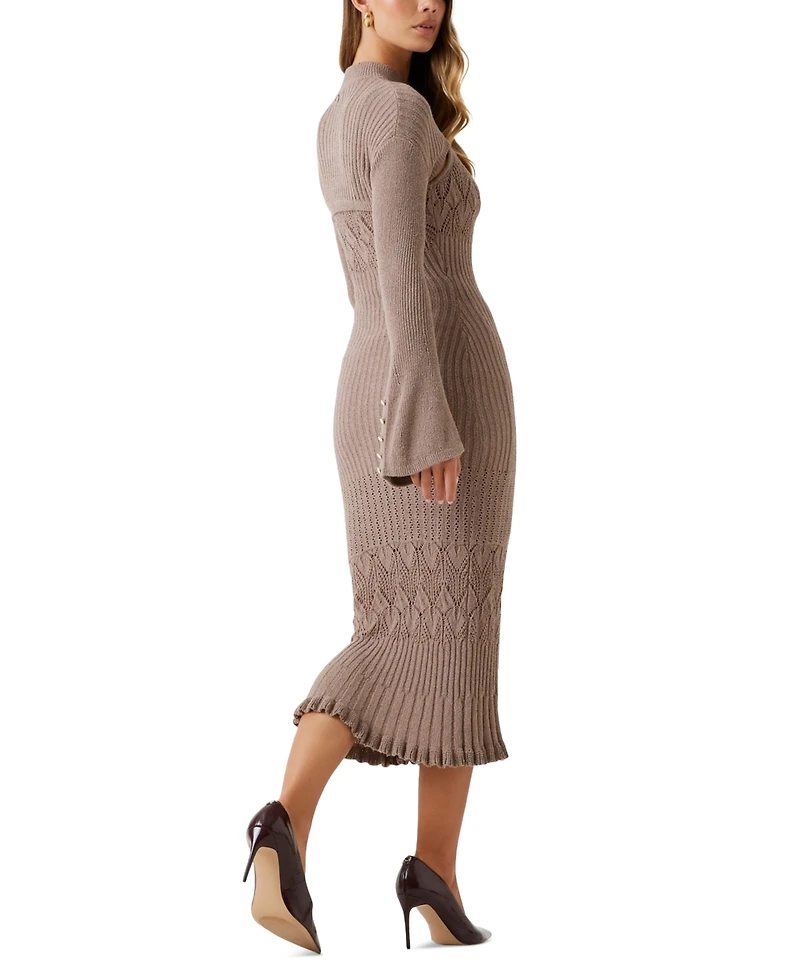 Guess Women's Mock Neck Shinju Dress