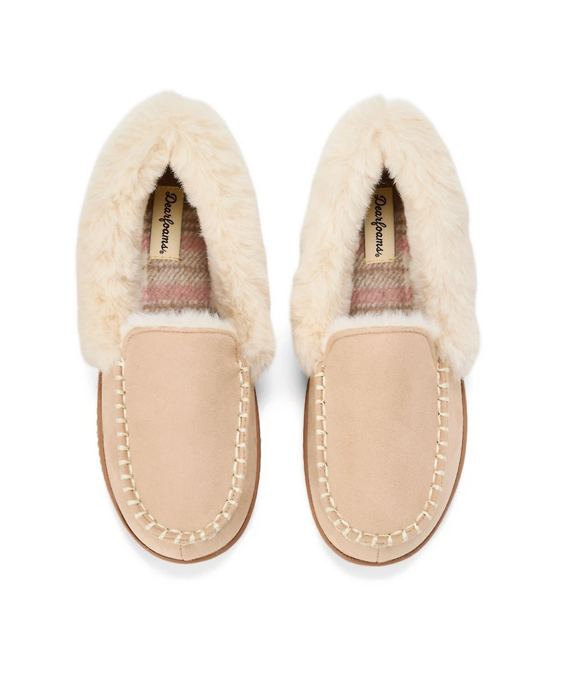 Dearfoams Women's Ryland Cabin Moccasin Slipper
