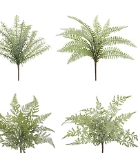 Versatile Assorted Fern Foliage Set (Pack of 12)-Ideal for Creating Lush Garden Settings Indoors and Outdoors