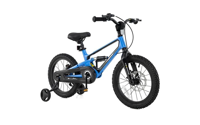 Akiudex 16 Inch Kids Bike with Training Wheels, Adjustable Seat, Dual Disc Brakes and Bell