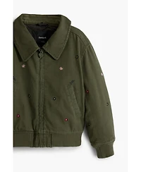 Desigual Girls's Fur collar bomber jacket