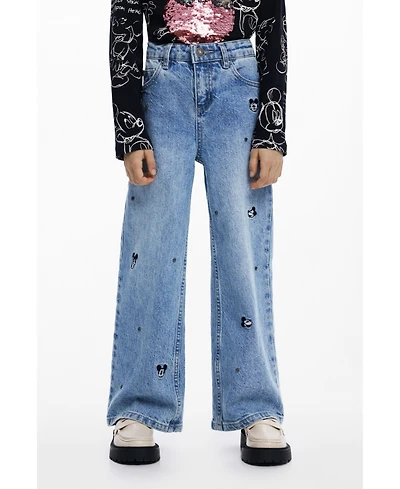 Desigual Girls's Wide Mickey jeans