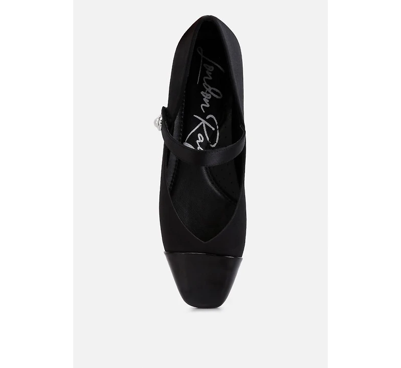 Albi Patent Toe Cap Tweed Mary Janes Women