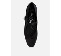 Albi Patent Toe Cap Tweed Mary Janes Women