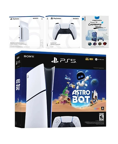 Sony PlayStation 5 Astro Bot Slim Digital Bundle with Disc Drive and MightySkins Voucher