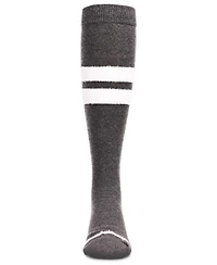 Memoi Little Girls Fuzzy Stripe Cotton Blend Knee High Socks