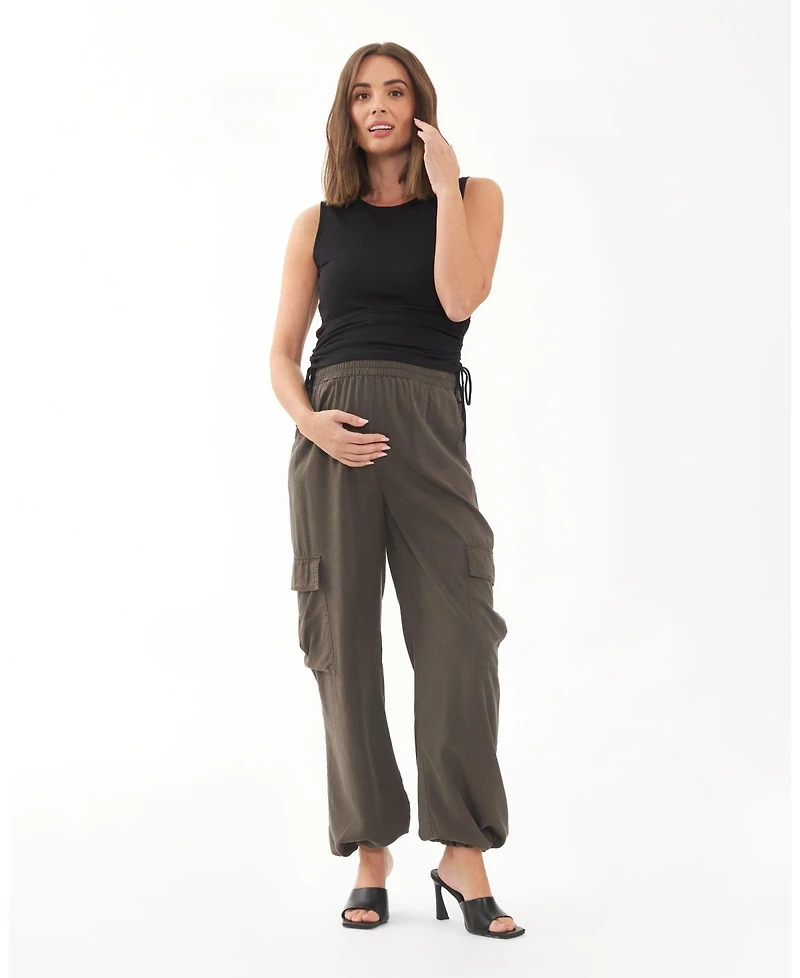 Ripe Maternity Jodie Ruched Ribbed Tank