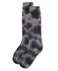 Memoi Little Girls Bleached Tie Dye Cotton Blend Knee High Socks