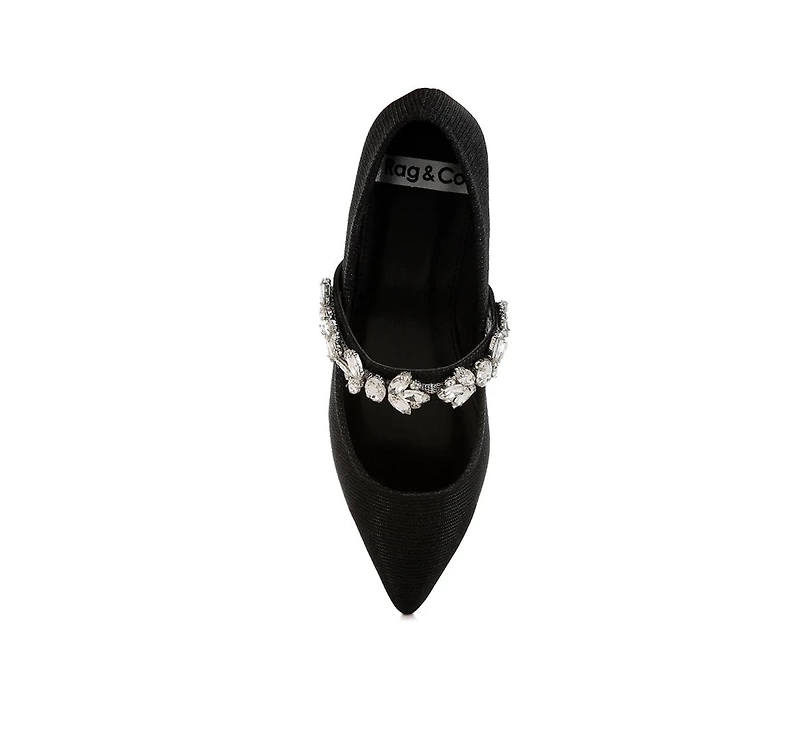 Flavia Diamante Brooch Glitter Ballerinas Women
