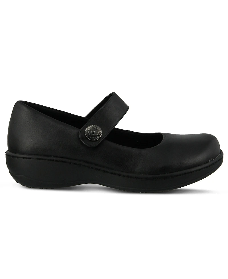Spring Step Professional Wisteria Leather Mary Jane Work Shoe with Removable Insole and Skid-Resistant Sole