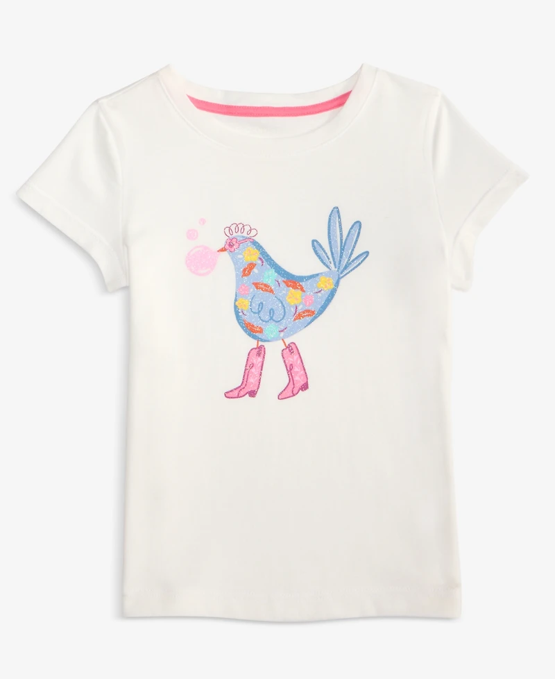 Epic Threads Girls Toddler 2T-4T Floral Chicken Graphic Short-Sleeve T-Shirt, Macy's Exclusive