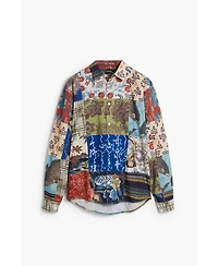 Desigual Men's Patch-effect carp shirt