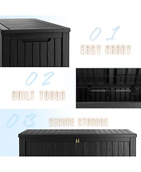 Chic Crate - 17.09'' W 30 Gallons Water Resistant Resin Lockable Deck Box