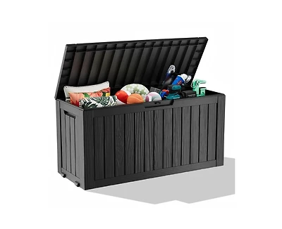 Chic Crate 75-gal Water Resistant Resin Lockable Deck Box - Light Gray