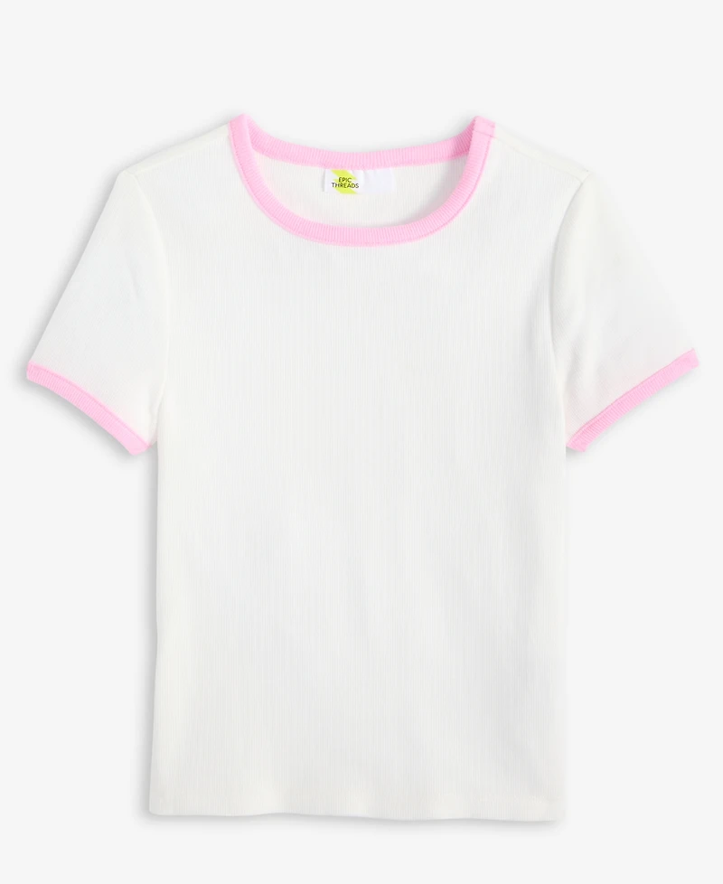 Epic Threads Little & Big Girls Rib Baby Tee, Exclusively at Macy's