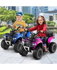 Gymax 6V Kids Ride On Atv w/ Music & Spray Function Usb Port Storage Box Toy Car
