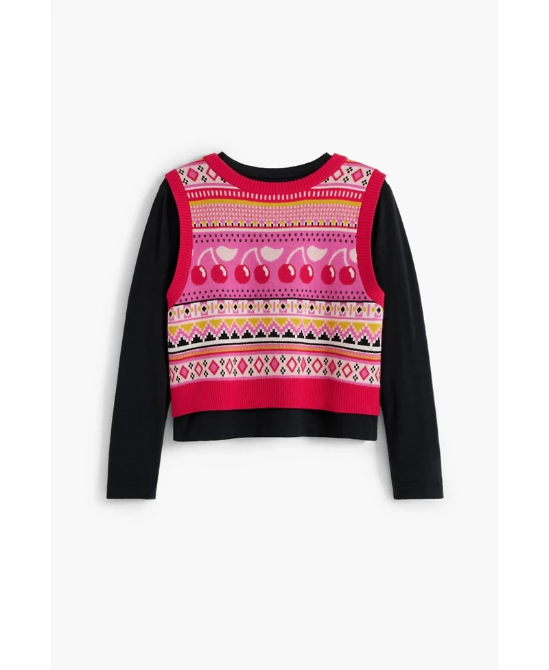Desigual Girls's 2-in-1 T-Shirt Vest