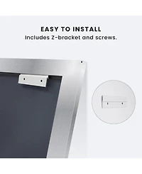 Amorho Bathroom Mirror, 50" x 30" Inch Thick Metal Framed Wall Mirrors for Over Sink, Bedroom, Living Room, Entryway
