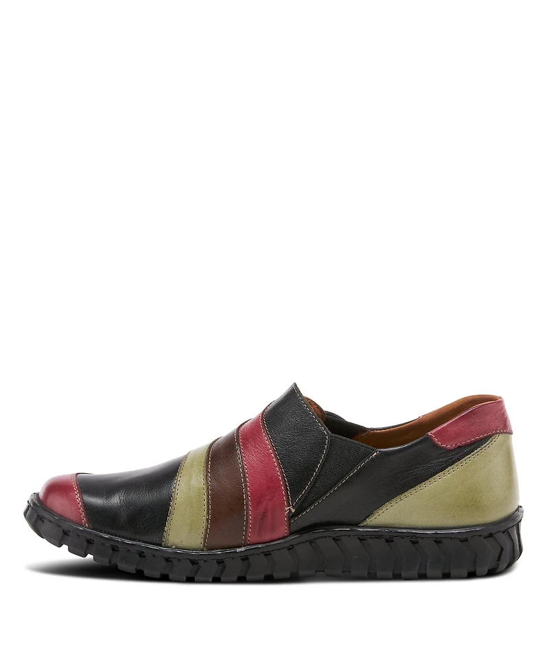 Spring Step Neeta Colorblock Leather Slip-On Shoe with Removable Insole and Flexible Comfort Sole