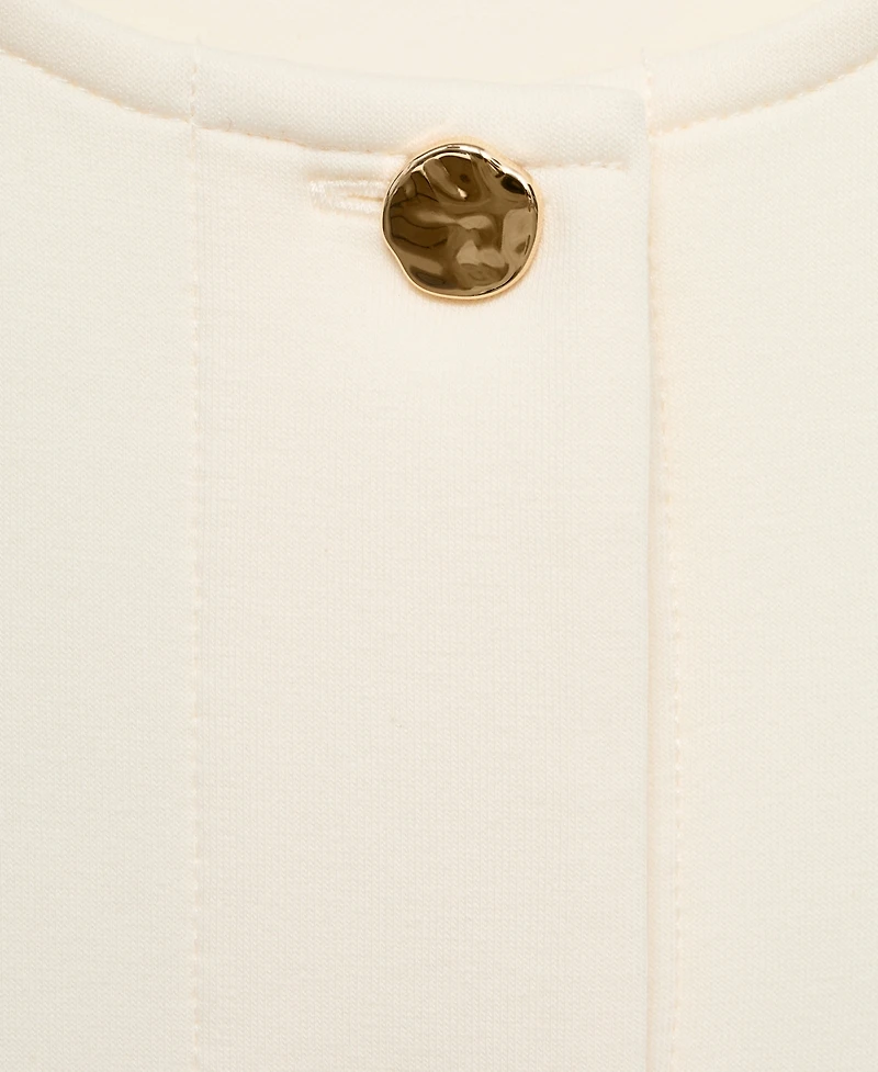 Mango Women's Pockets Cotton Cropped Jacket