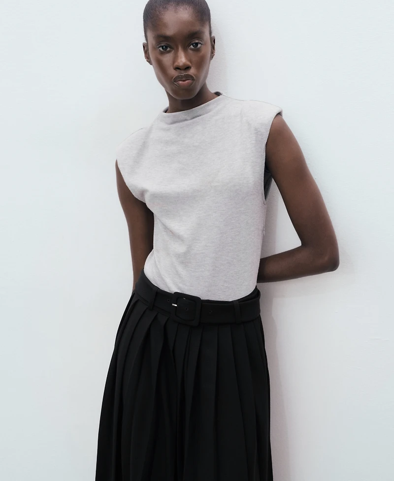 Mango Women's Contrasting Belt Dress