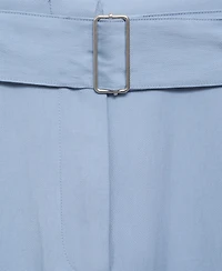 Mango Women's Belted Paper Bag Pants