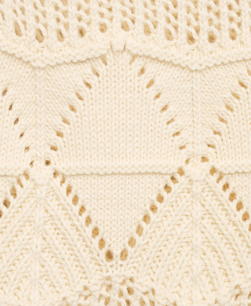 Mango Women's Ruffled Openwork Knit Vest