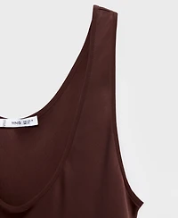 Mango Women's Long Satin Dress