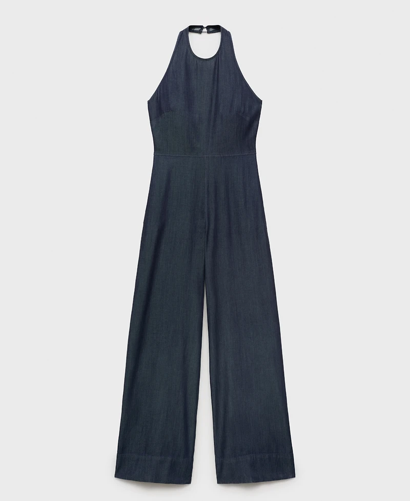 Mango Women's Lyocell Denim Jumpsuit