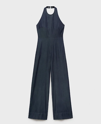 Mango Women's Lyocell Denim Jumpsuit