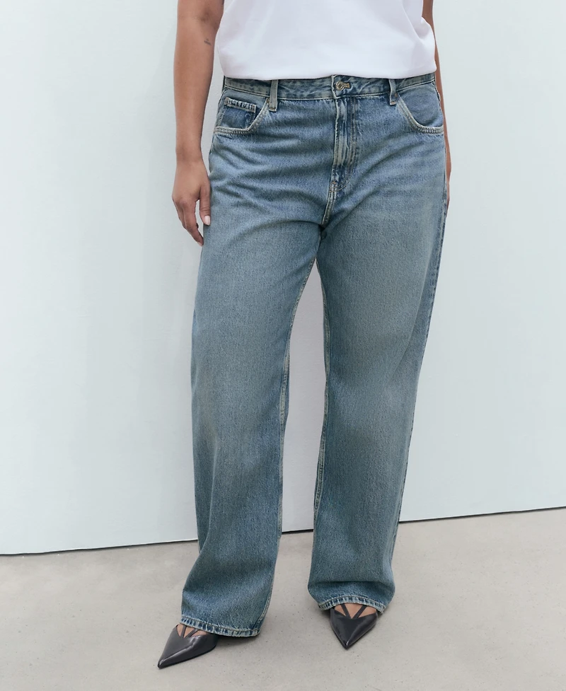 Mango Women's Miami Medium-Rise Straight-Fit Jeans