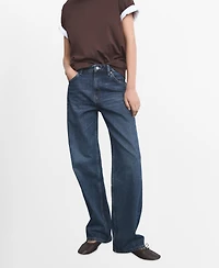 Mango Women's Miami Medium-Rise Straight-Fit Jeans