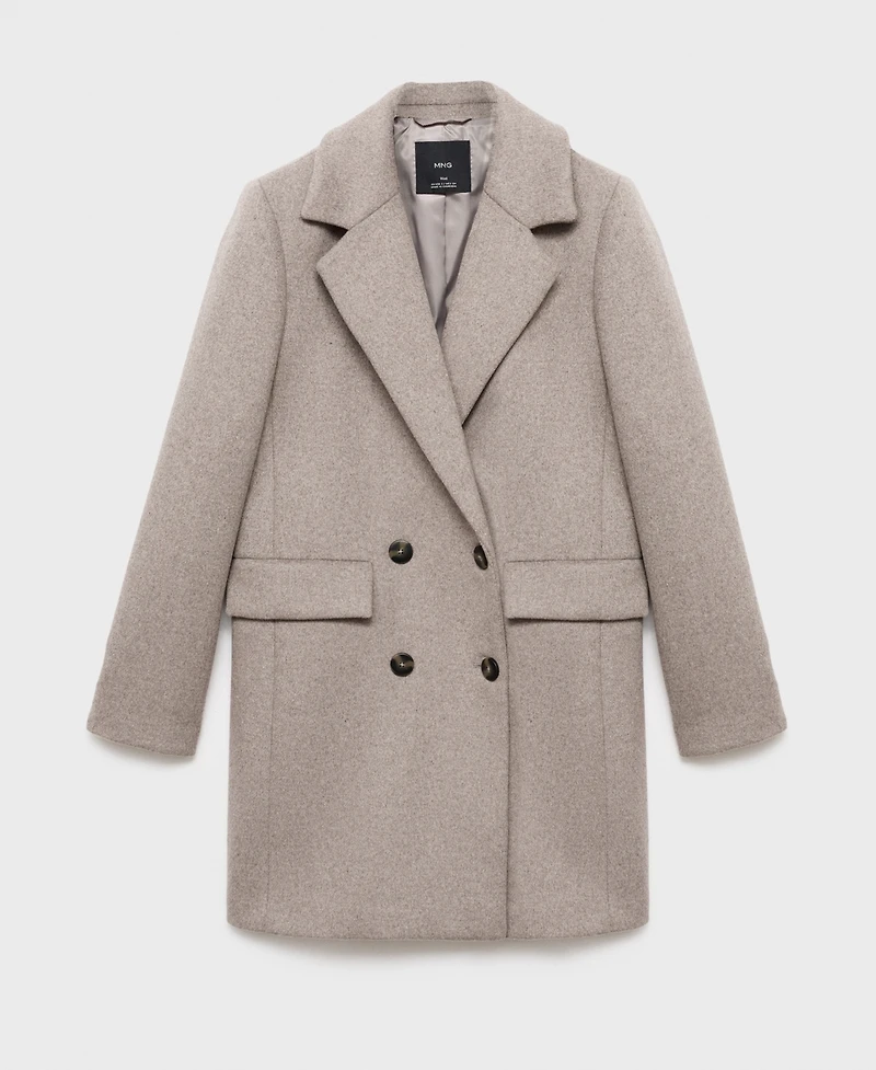 Mango Women's Double-Breasted Wool Coat
