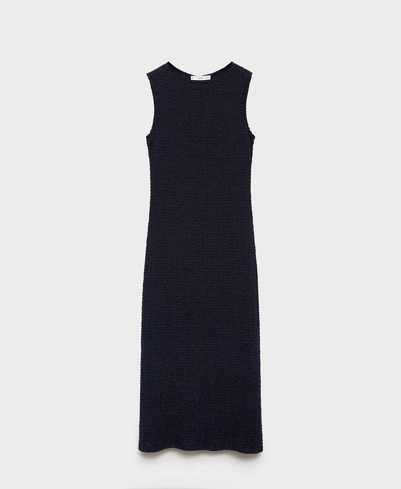 Mango Women's Fitted Textured Dress