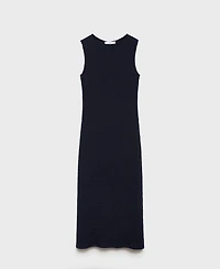 Mango Women's Fitted Textured Dress