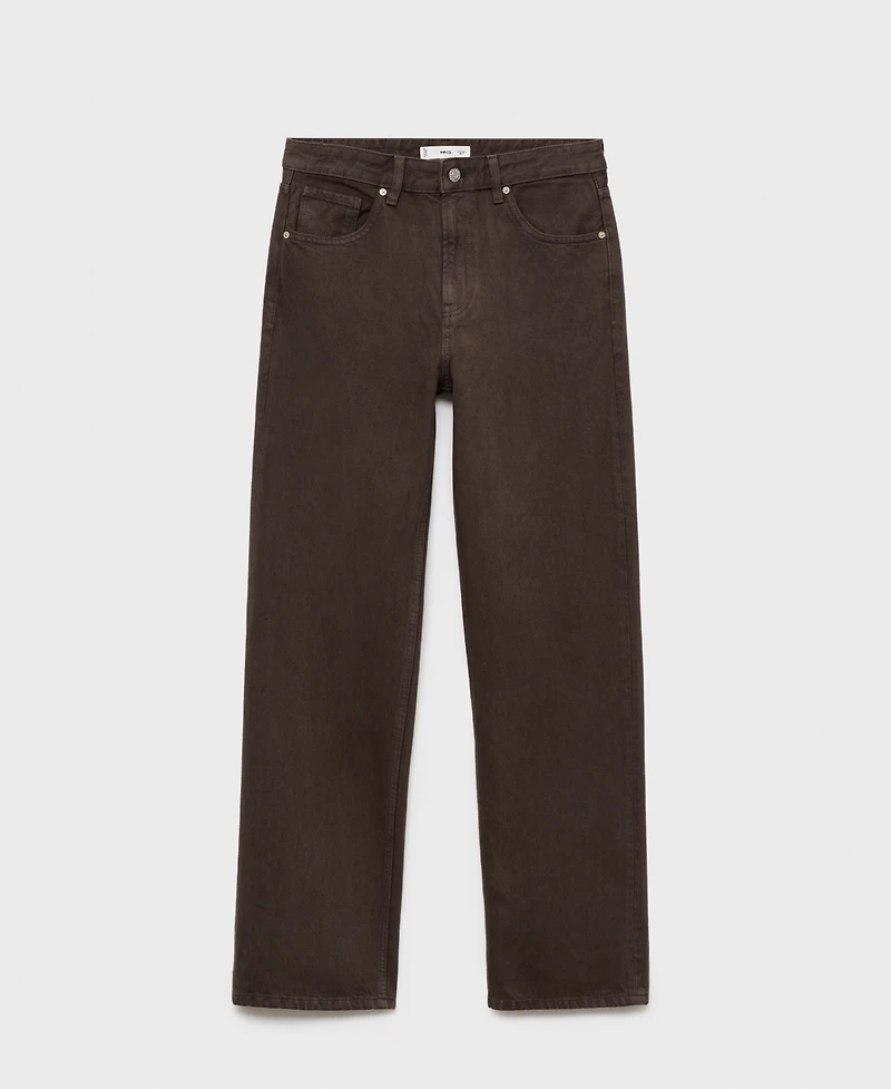 Mango Women's Miami Medium-Rise Straight-Fit Jeans